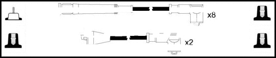 Kit de câbles d'allumage LEMARK HOES632