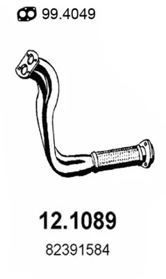 Tuyau d'échappement ASSO 12.1089