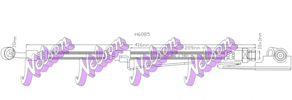 Flexible de frein KAWE H6085