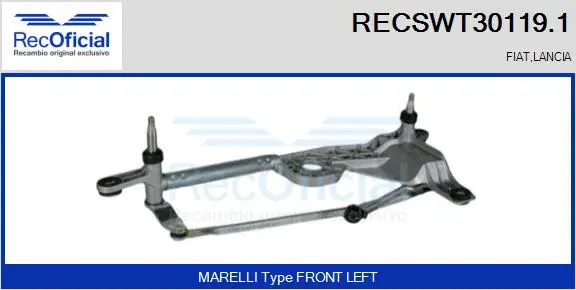 Tringlerie d'essuie-glace RECOFICIAL RECSWT30119.1