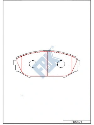 Kit de plaquettes de frein, frein à disque FBK FD5821