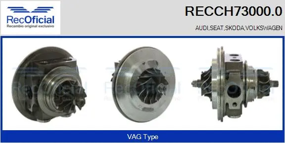 Groupe carter, turbocompresseur RECOFICIAL RECCH73000.0