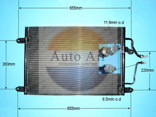 Condenseur, climatisation AUTO AIR GLOUCESTER 16-9553