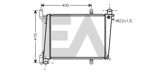 Radiateur, refroidissement du moteur EACLIMA 31R78034