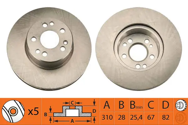 Disque de frein SB BR31121T