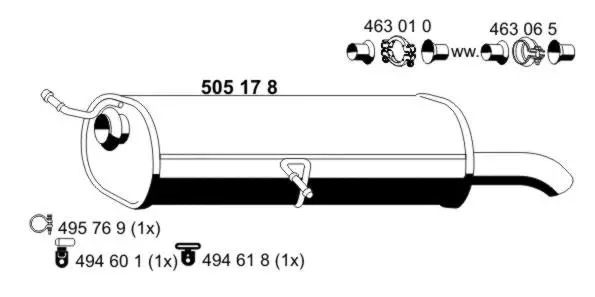 Silencieux arrière ERNST 505178