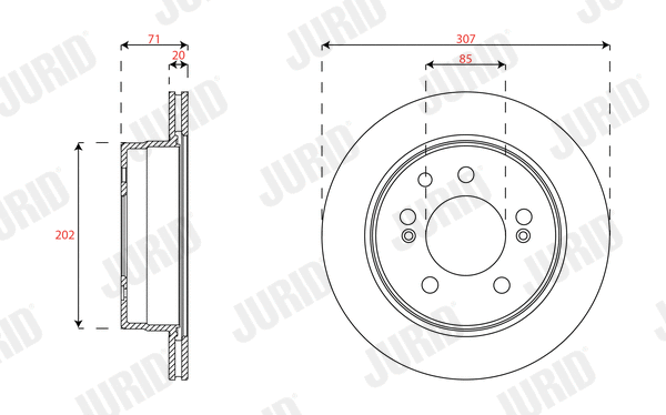 Disque de frein JURID 563501J