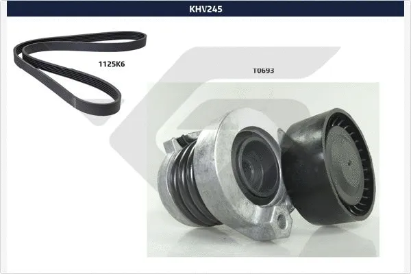Jeu de courroies trapézoïdales à nervures HUTCHINSON KHV 245
