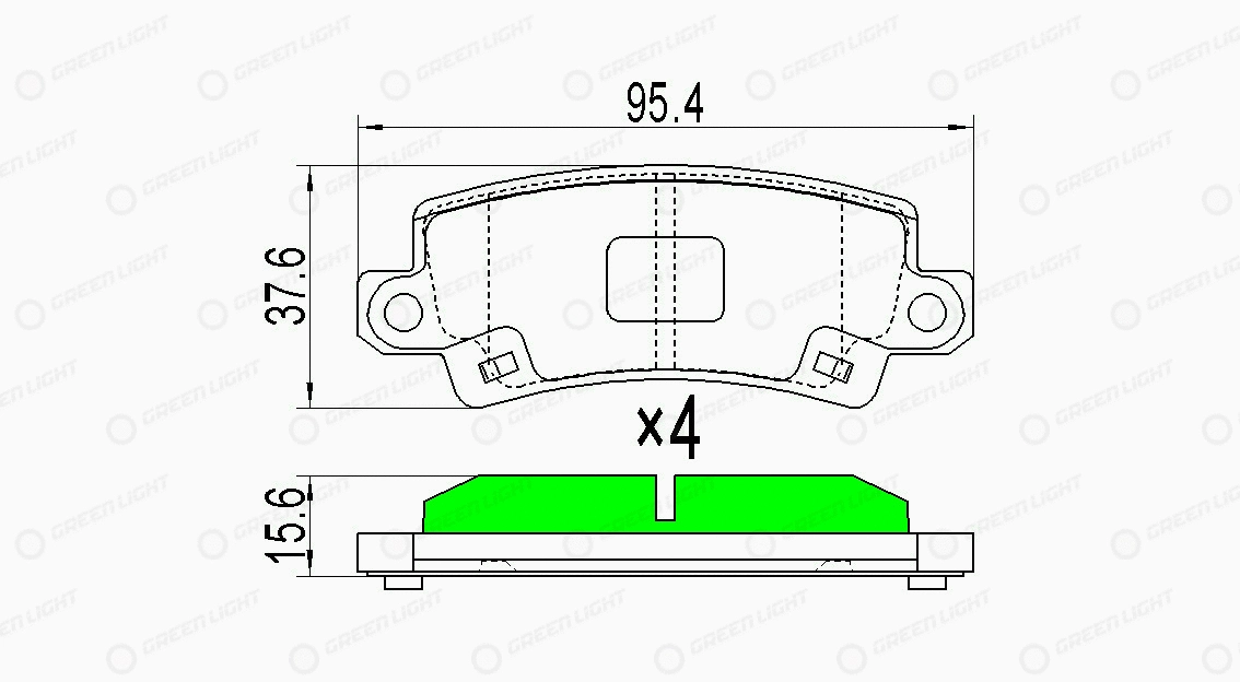 Kit de plaquettes de frein, frein à disque Automotive Adriado GLBP0248