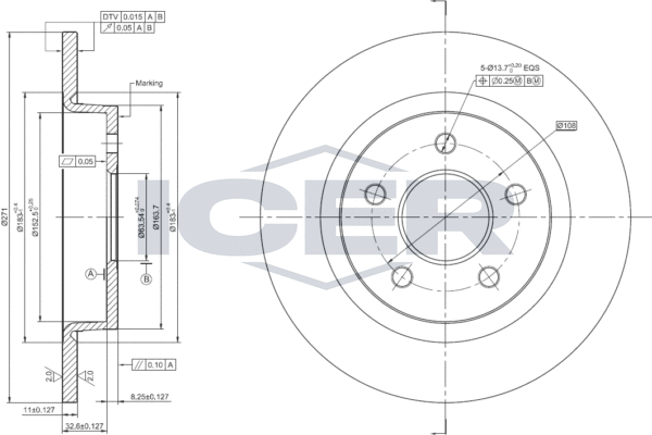 Disque de frein ICER 78BD3964-2
