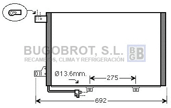 Condenseur, climatisation BUGOBROT 62-MS5578