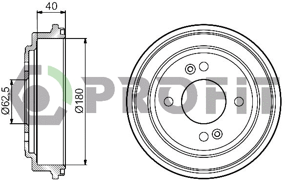 Tambour de frein PROFIT 5020-0042