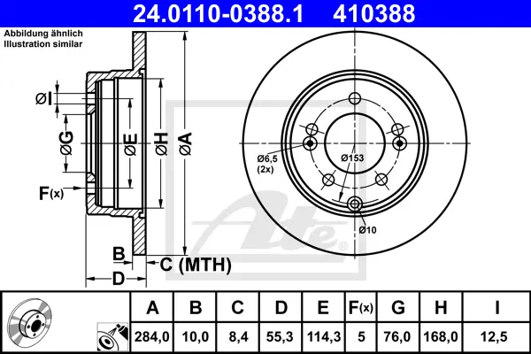Disque de frein ATE-APAC 24.0110-0388.1