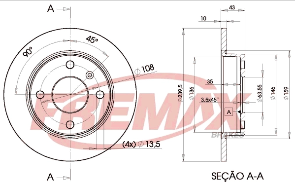 Disque de frein FREMAX BD-1062