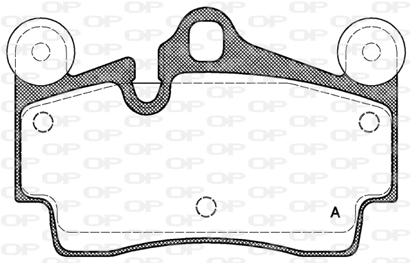Kit de plaquettes de frein, frein à disque OPEN PARTS BPA0996.00