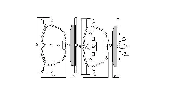 Kit de plaquettes de frein, frein à disque FREMAX FBP-1666