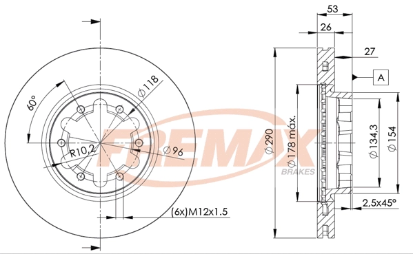 Disque de frein FREMAX BD-6031