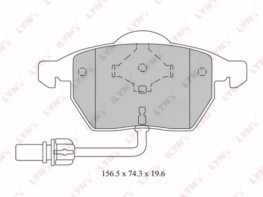 Kit de plaquettes de frein, frein à disque LYNXAUTO BD-1216