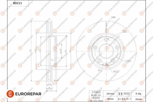 Disque de frein EUROREPAR 1684265380