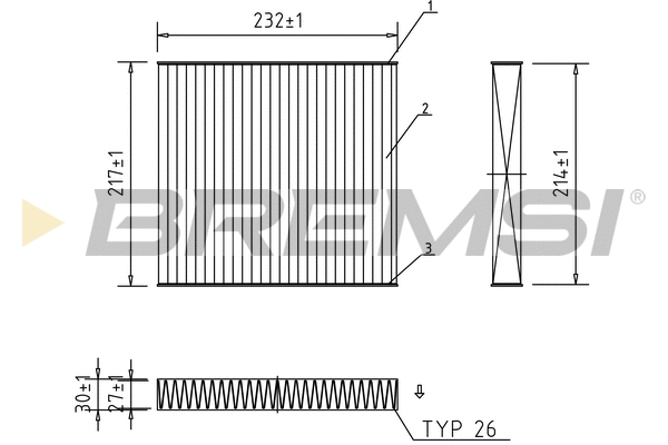 Filtre, air de l'habitacle BREMSI FC0492C