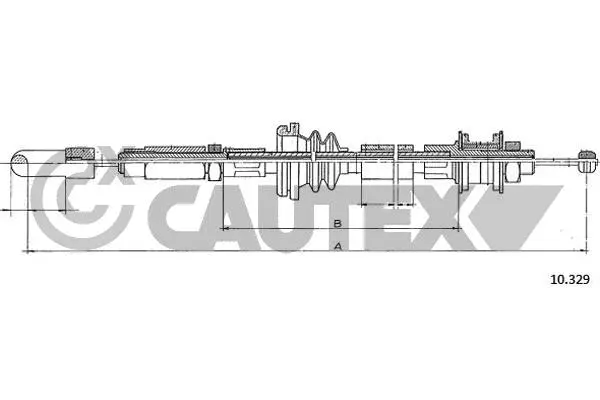 Tirette à câble, commande d'embrayage CAUTEX 762923