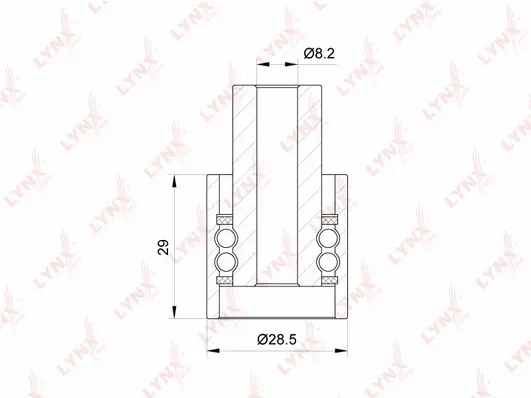 Poulie renvoi/transmission, courroie crantée LYNXAUTO PB-3088