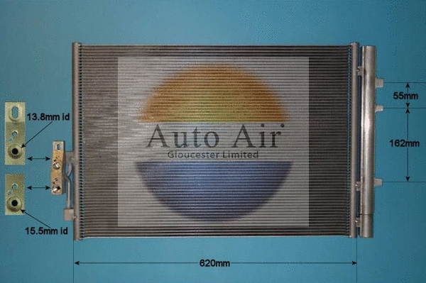 Condenseur, climatisation AUTO AIR GLOUCESTER 16-9665