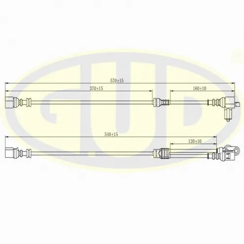Capteur, vitesse de roue G.U.D. GABS01042