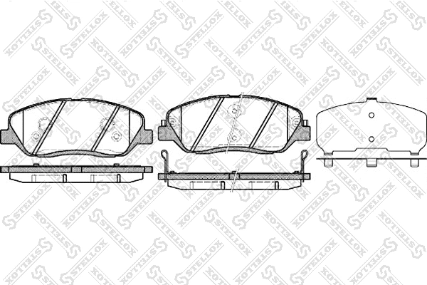 Kit de plaquettes de frein, frein à disque STELLOX 001 092B-SX