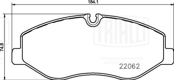 Kit de plaquettes de frein, frein à disque TRIALLI PF 0815