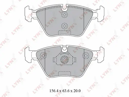 Kit de plaquettes de frein, frein à disque LYNXAUTO BD-1427