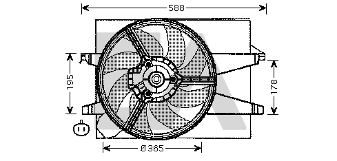 Ventilateur, refroidissement du moteur EACLIMA 33V22033
