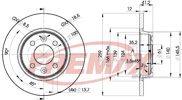 Disque de frein FREMAX BD-4707
