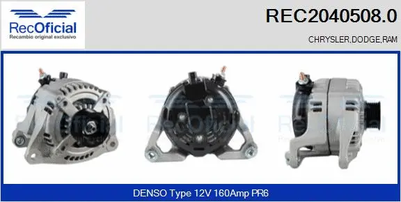 Alternateur RECOFICIAL REC2040508.0