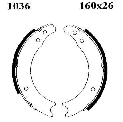 Jeu de mâchoires de frein BSF 01036