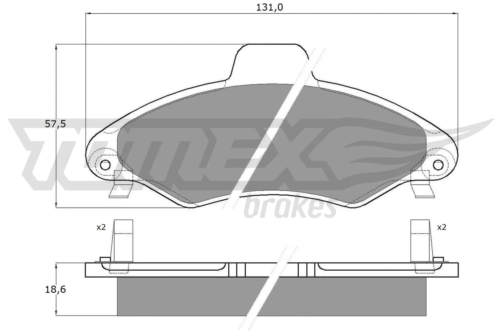 Kit de plaquettes de frein, frein à disque TOMEX Brakes TX 10-821