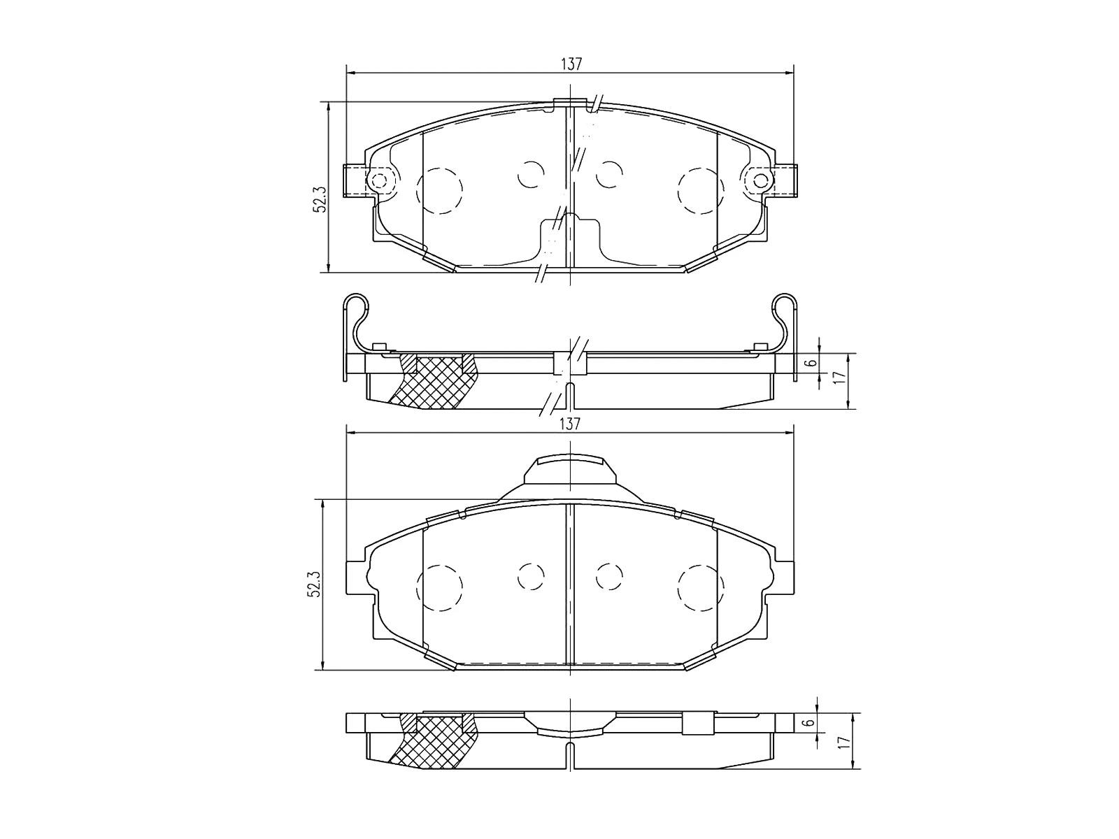 Kit de plaquettes de frein, frein à disque A.Z. Meisterteile AZMT-44-022-1190