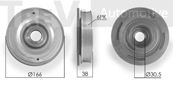 Poulie, vilebrequin TREVI AUTOMOTIVE PC1009