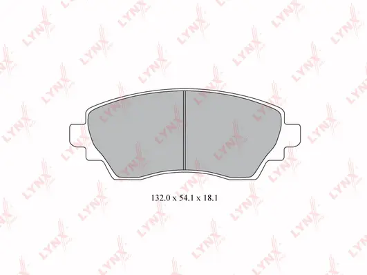 Kit de plaquettes de frein, frein à disque LYNXAUTO BD-7592