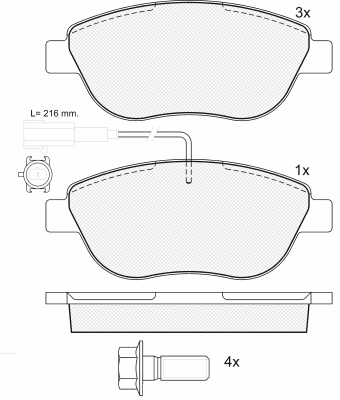 Kit de plaquettes de frein, frein à disque DEEVO BP88240