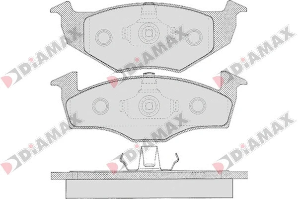 Kit de plaquettes de frein, frein à disque DIAMAX N09101