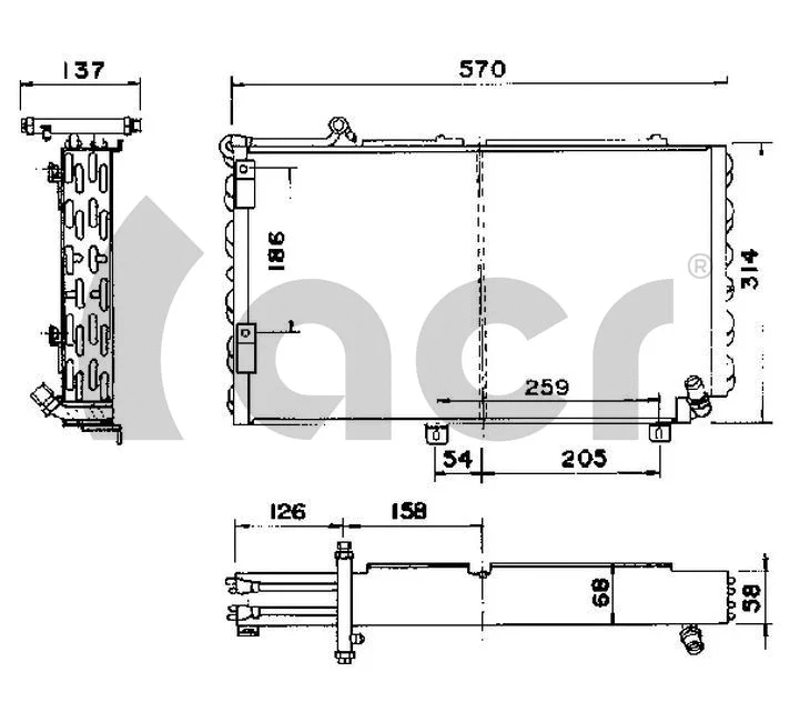 Condenseur, climatisation ACR 300160