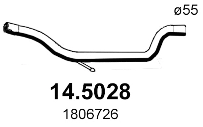 Tuyau d'échappement ASSO 14.5028
