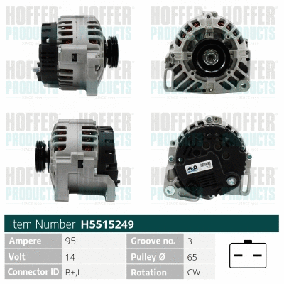 Alternateur HOFFER H5515249