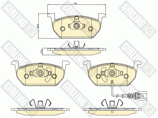 Kit de plaquettes de frein, frein à disque GIRLING 6120802