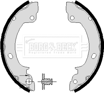 Jeu de mâchoires de frein BORG & BECK BBS6100