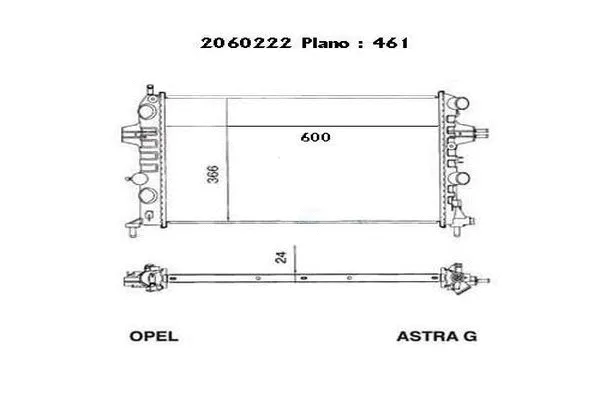 Radiateur, refroidissement du moteur ORDONEZ 2060222