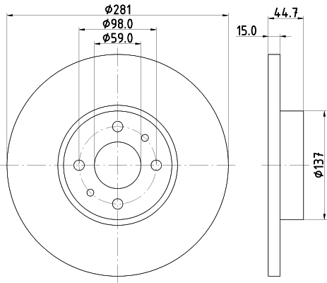 Disque de frein MINTEX MDC1255