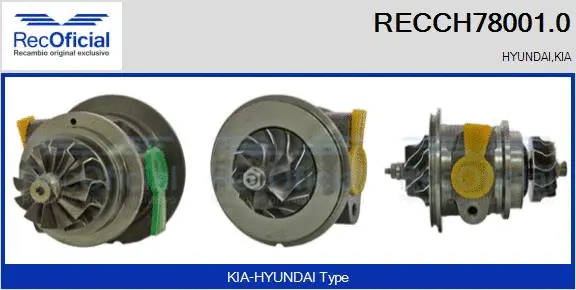 Groupe carter, turbocompresseur RECOFICIAL RECCH78001.0