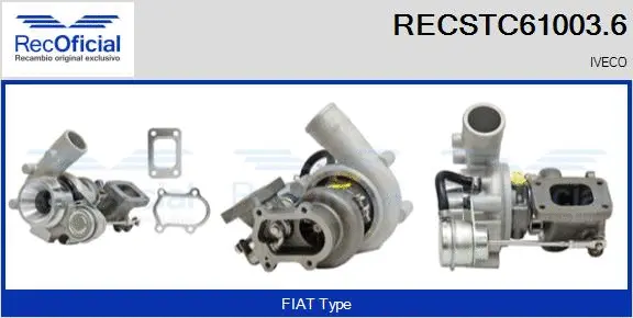 Turbocompresseur, suralimentation RECOFICIAL RECSTC61003.6